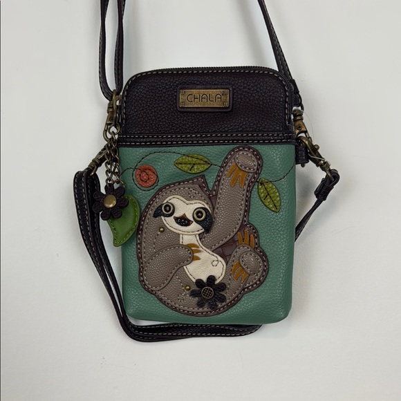 Chala Sloth Cell Phone Holder/Crossbody/ Wristlet. - Picture 1 of 9